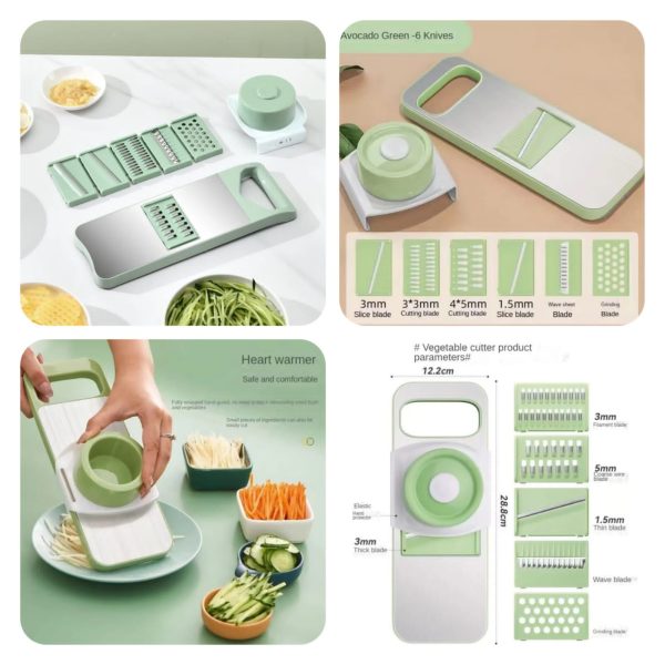 5in1 Vegetable Cutter Stainless Steel Multifunctional Grater For Vegetables Slicers Shredders Peeler